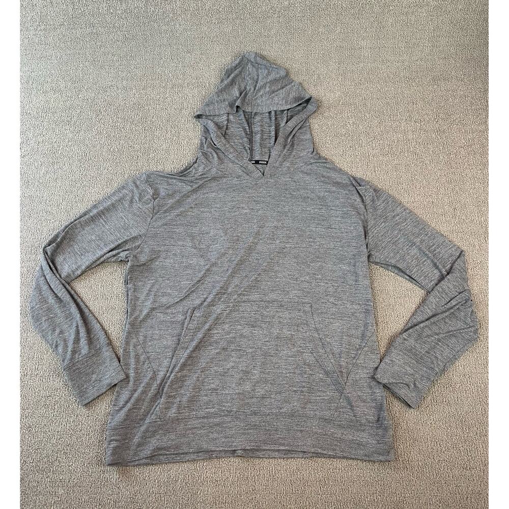 RBX Performance Hooded Long Sleeve Top Heather Gray Size Large